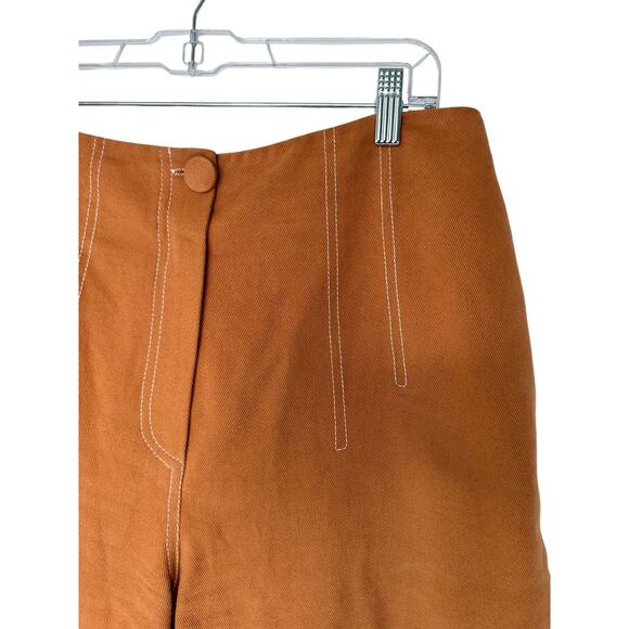 OhSevenDays Brown Copper High Waisted Pick Pocket Wide Leg Trousers Size XL - Picture 7 of 16